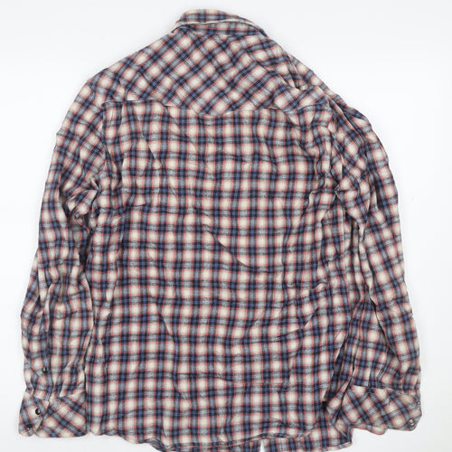 Diesel Men’s M Multicoloured Plaid Flannel Button-Up Shirt