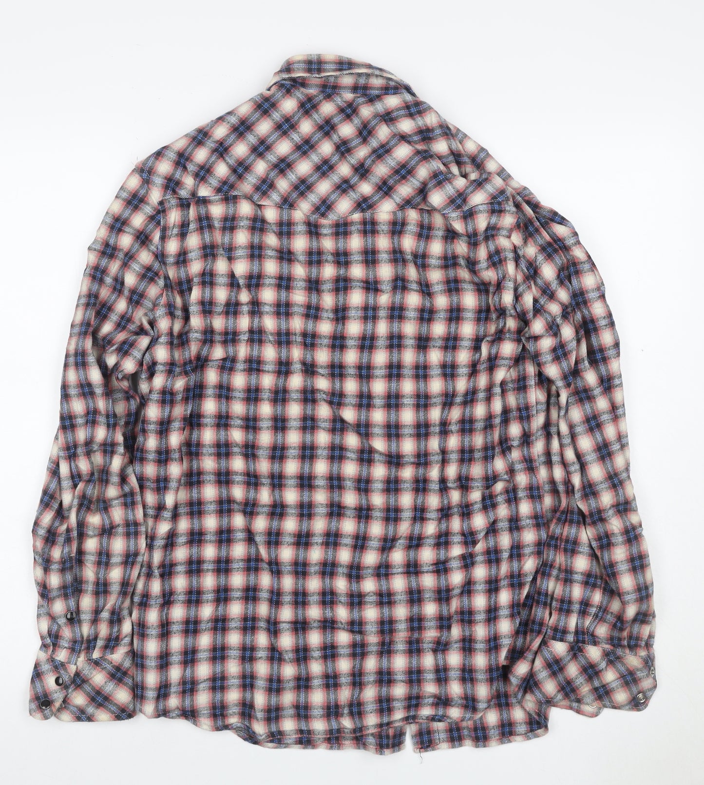 Diesel Men’s M Multicoloured Plaid Flannel Button-Up Shirt