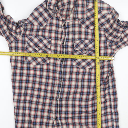 Diesel Men’s M Multicoloured Plaid Flannel Button-Up Shirt