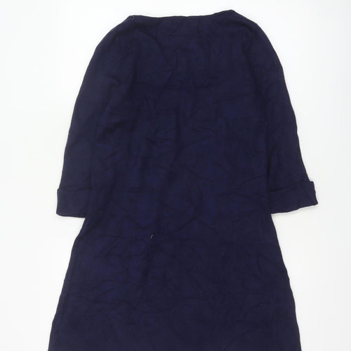 Marks and Spencer Women Blue UK 12 Knit Jumper Dress Pockets
