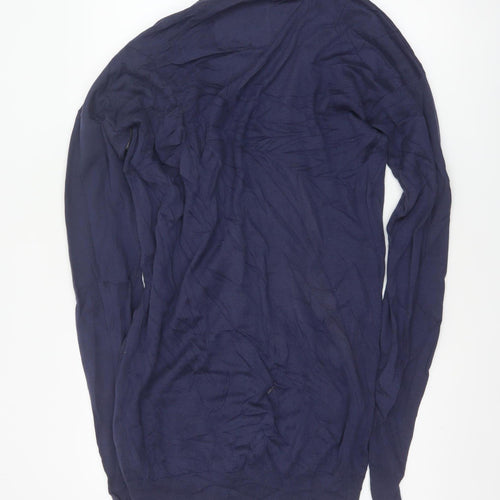 Jack Wills Women’s Blue Size 14 Cotton V-Neck Button Cardigan