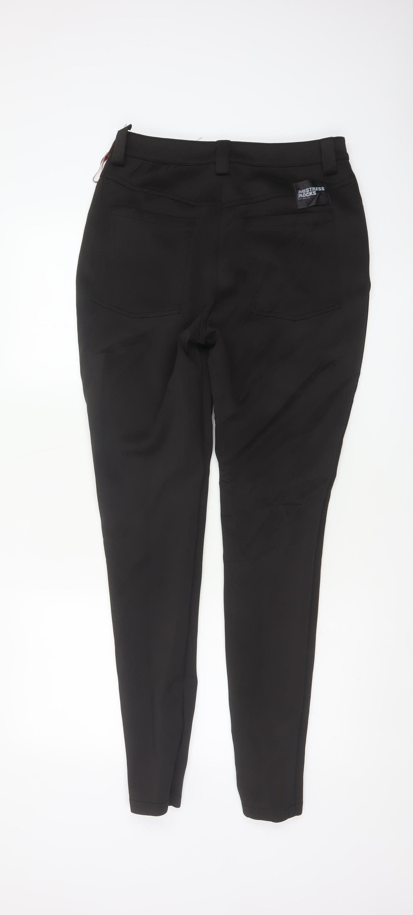 Mistress Rocks Women Black M High Rise Skinny Stretch Trousers
