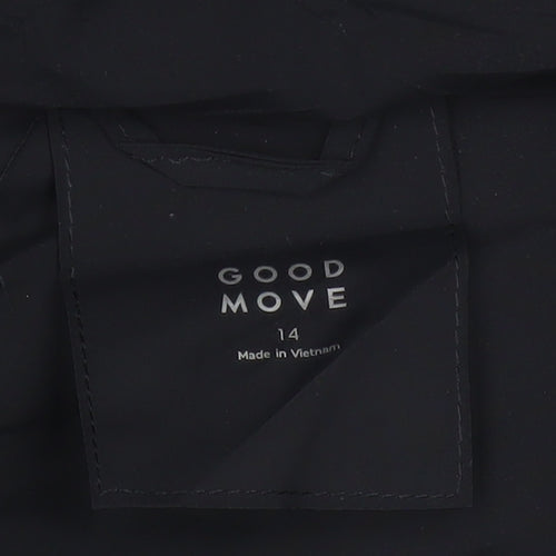 Goodmove Women’s Black UK 14 Long Hooded Puffer Jacket Quilted