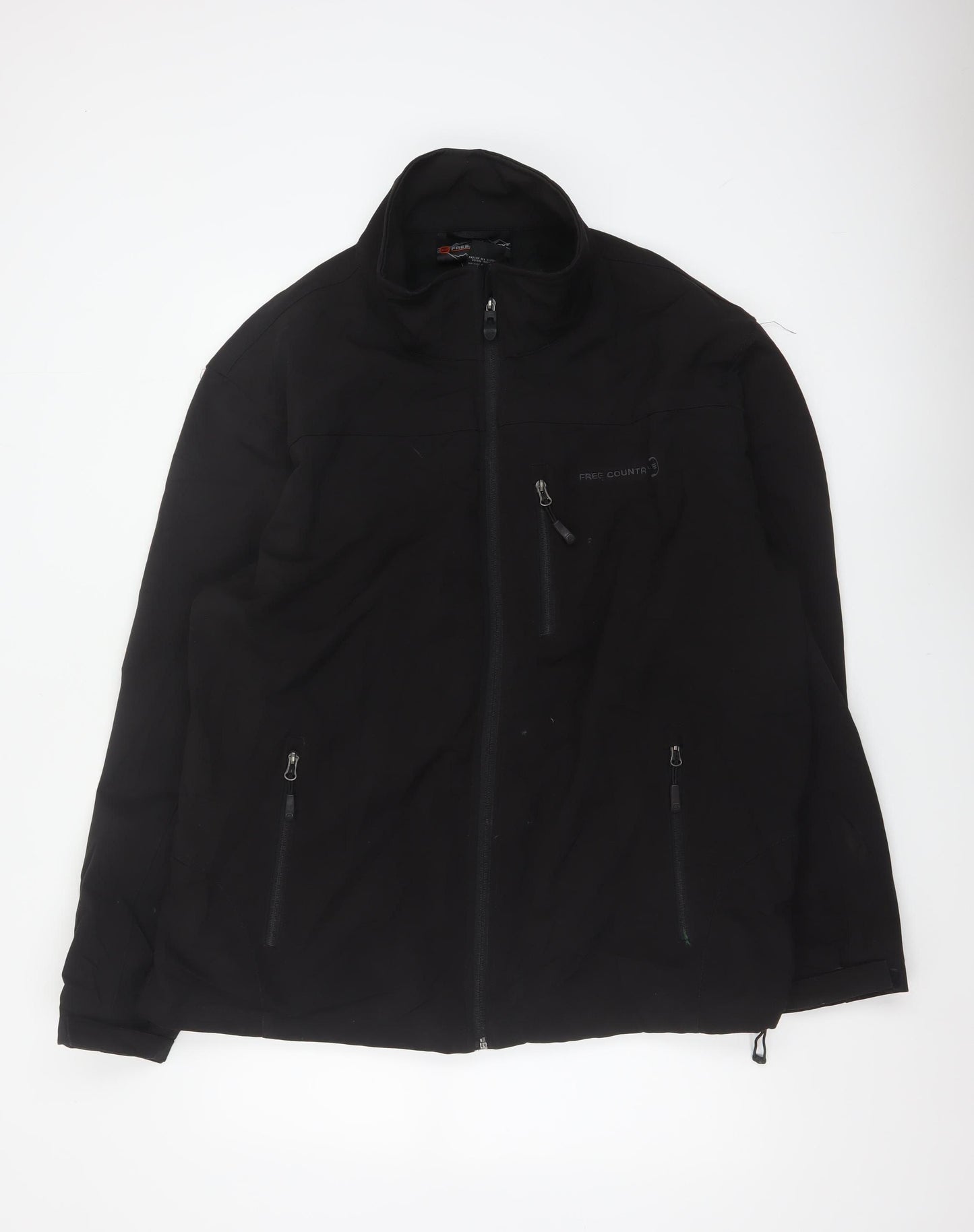 Free Country Men’s Black XL Softshell Full Zip Outdoor Jacket