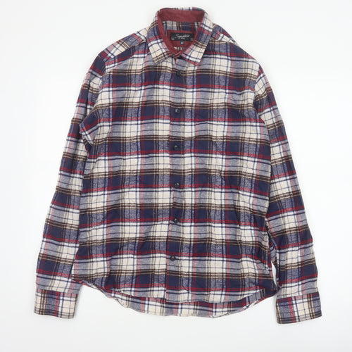 Lakeland Men’s M Blue Plaid Flannel Cotton Blend Long Sleeve Shirt