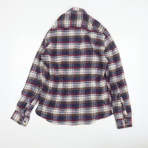 Lakeland Men’s M Blue Plaid Flannel Cotton Blend Long Sleeve Shirt