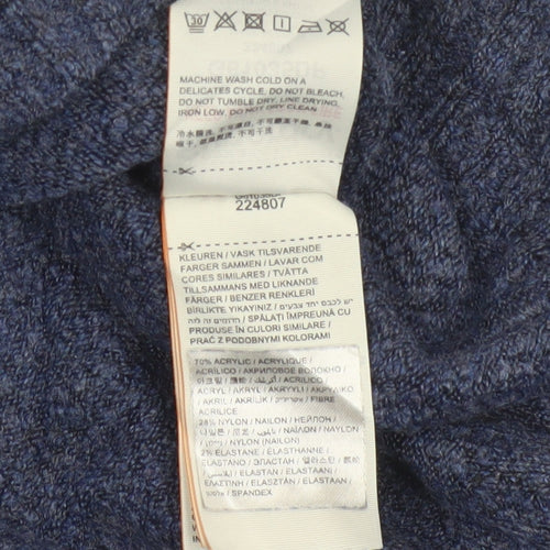 Superdry Unisex Blue S V-Neck Varsity Logo Knit Pullover Jumper