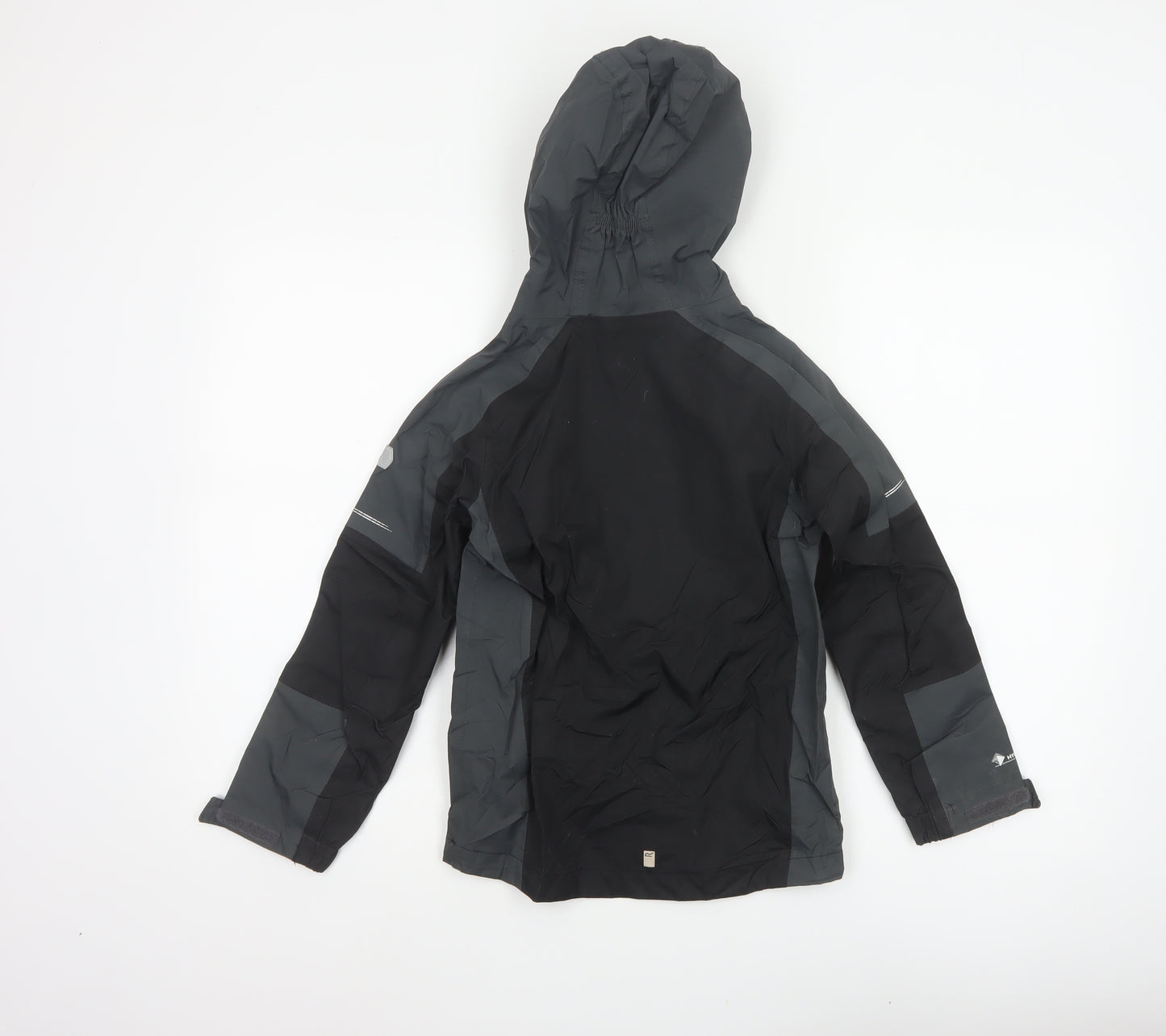 Regatta Boys Black Grey 7-8 Years Hooded Waterproof Ski Jacket