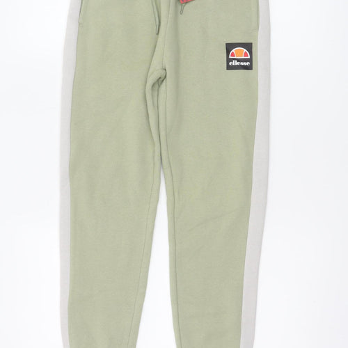 Ellesse Boys Green 10-11 Years Jogger Sweatpants Side Stripe NWT