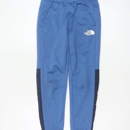 The North Face Boys Blue L Jogger Trousers Elastic Waist Logo