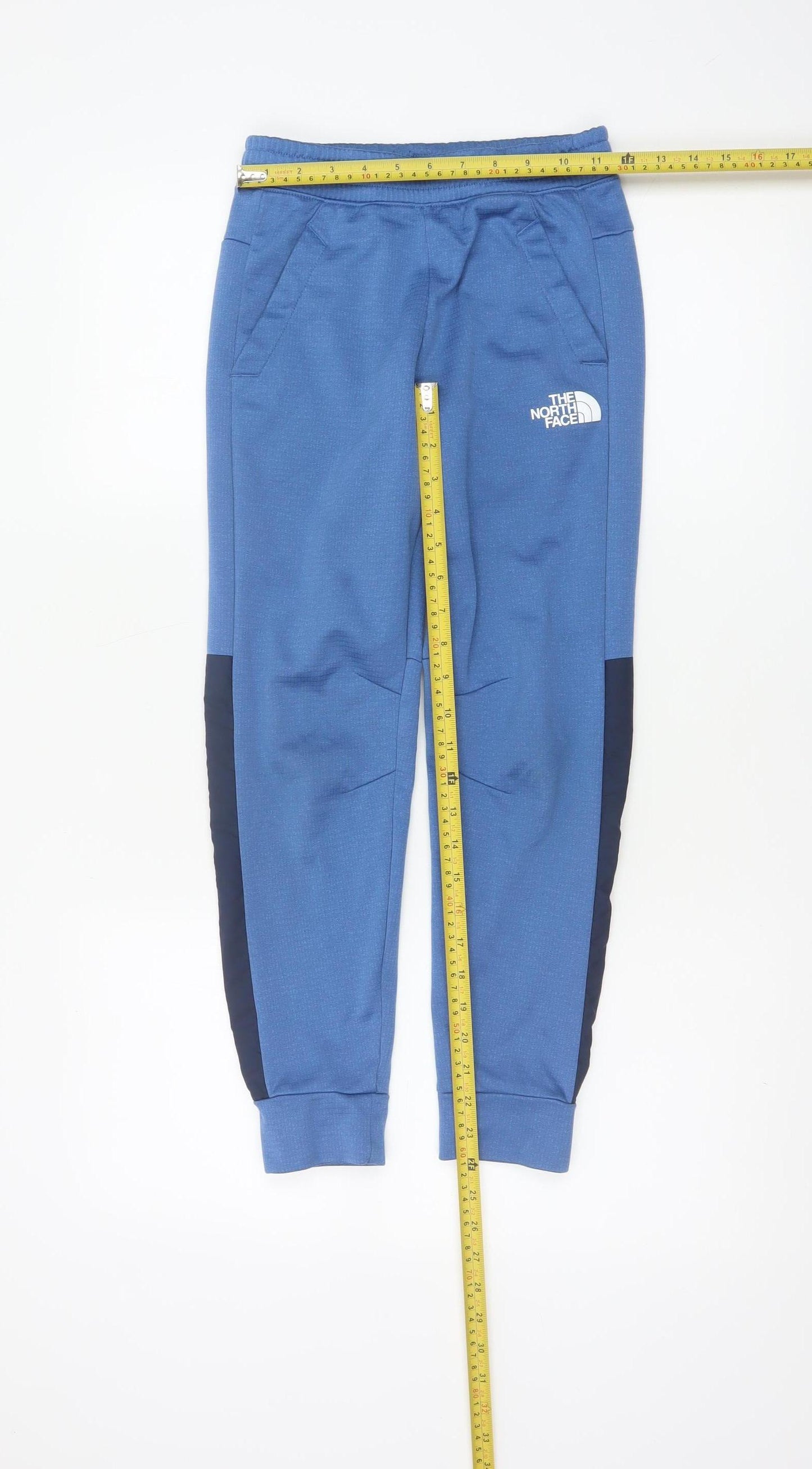 The North Face Boys Blue L Jogger Trousers Elastic Waist Logo