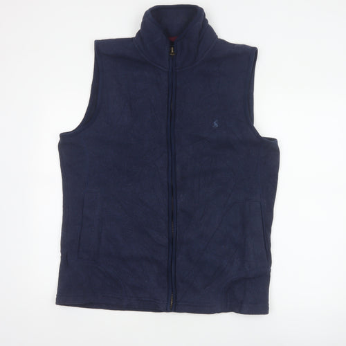 Joules Men's Blue XL Fleece Bodywarmer Gilet Full Zip Pockets