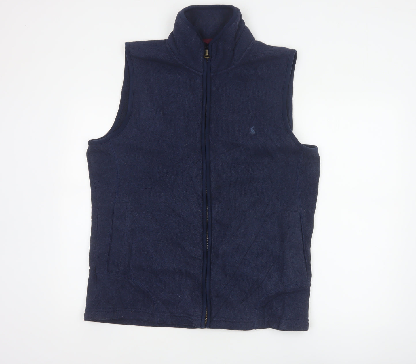 Joules Men's Blue XL Fleece Bodywarmer Gilet Full Zip Pockets