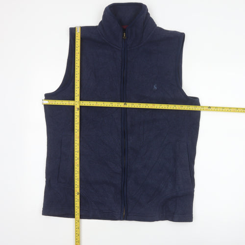 Joules Men's Blue XL Fleece Bodywarmer Gilet Full Zip Pockets