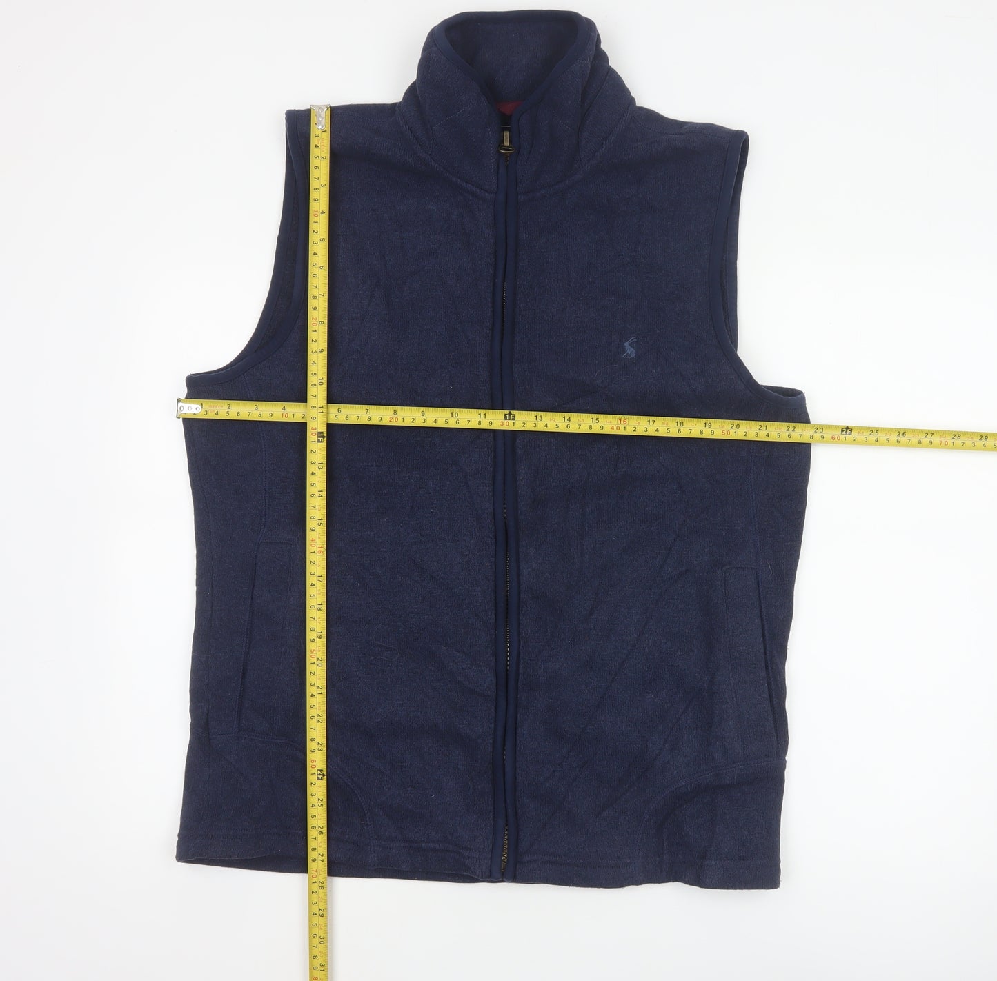 Joules Men's Blue XL Fleece Bodywarmer Gilet Full Zip Pockets