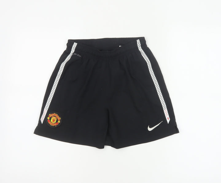 Nike Boys Black Manchester United Dri-FIT Football Shorts 10-12 Years