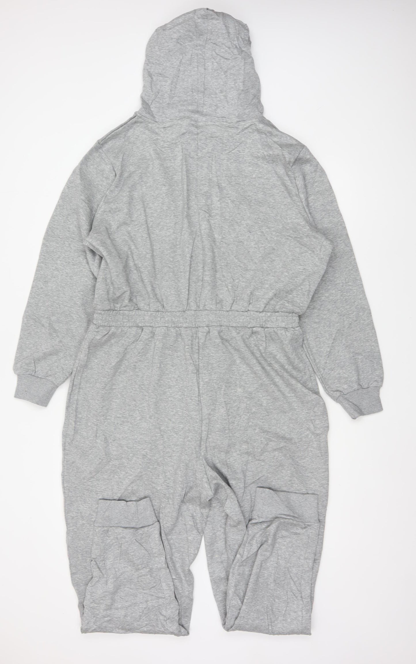 Pretty Secrets Women Grey UK 16/18 Hooded Fleece Zip One Piece