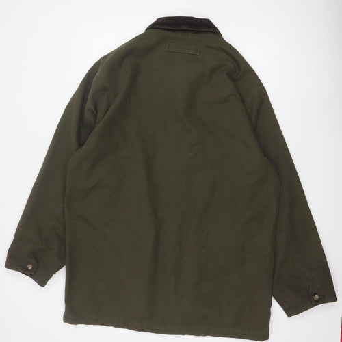 Eddie Bauer Men’s Green M Tall Cotton Field Jacket Corduroy Collar