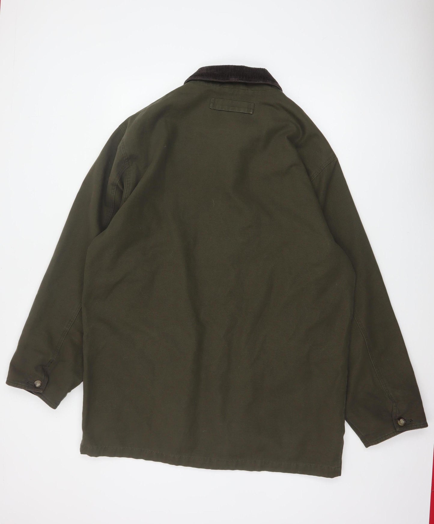 Eddie Bauer Men’s Green M Tall Cotton Field Jacket Corduroy Collar