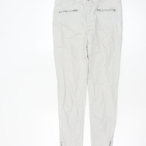 Denim Co. Women’s Grey Size 8 Skinny Trousers Ankle Zip Stretch