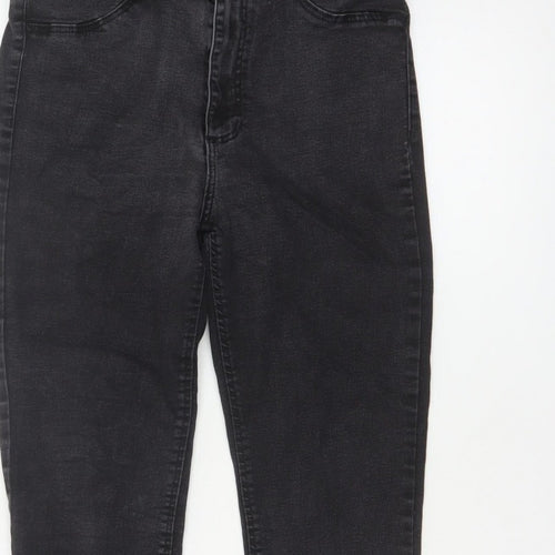 Zara Women Black Skinny High Rise Jeans UK 14 5 Pocket