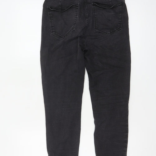 Zara Women Black Skinny High Rise Jeans UK 14 5 Pocket