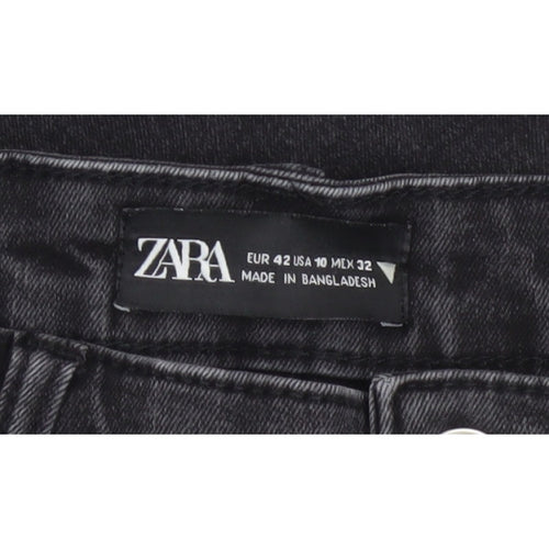Zara Women Black Skinny High Rise Jeans UK 14 5 Pocket