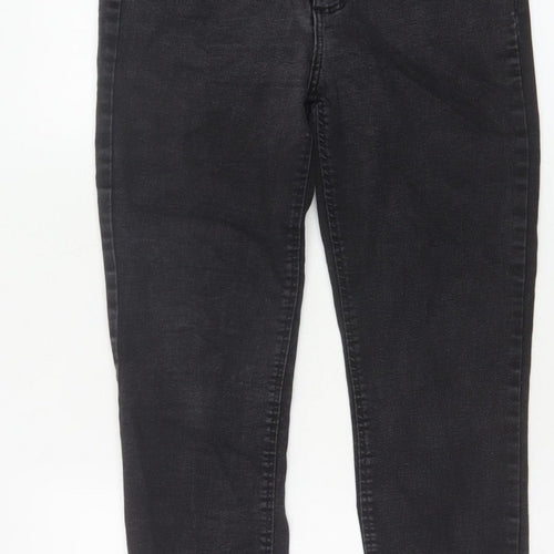 Zara Women Black Skinny High Rise Jeans UK 14 5 Pocket