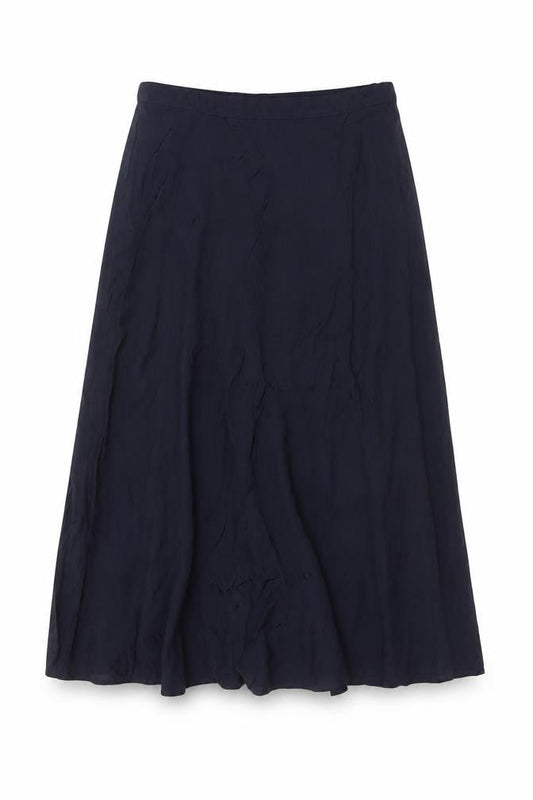 M&S Collection Women Blue Size 10 A-Line High Rise Midi Viscose Skirt