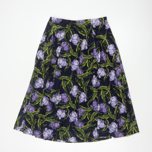 Marks and Spencer Women’s Multicoloured Floral A-Line Midi Skirt UK 10
