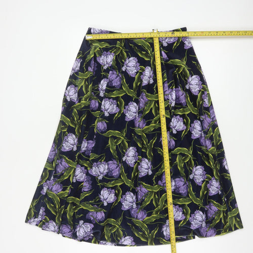 Marks and Spencer Women’s Multicoloured Floral A-Line Midi Skirt UK 10