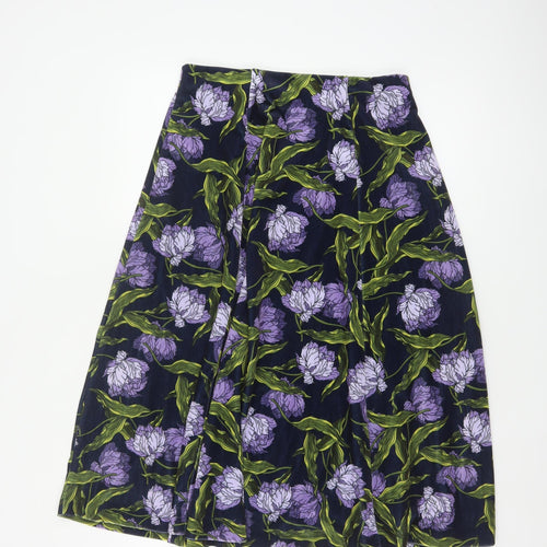 Marks and Spencer Women’s Multicoloured Floral A-Line Midi Skirt UK 10