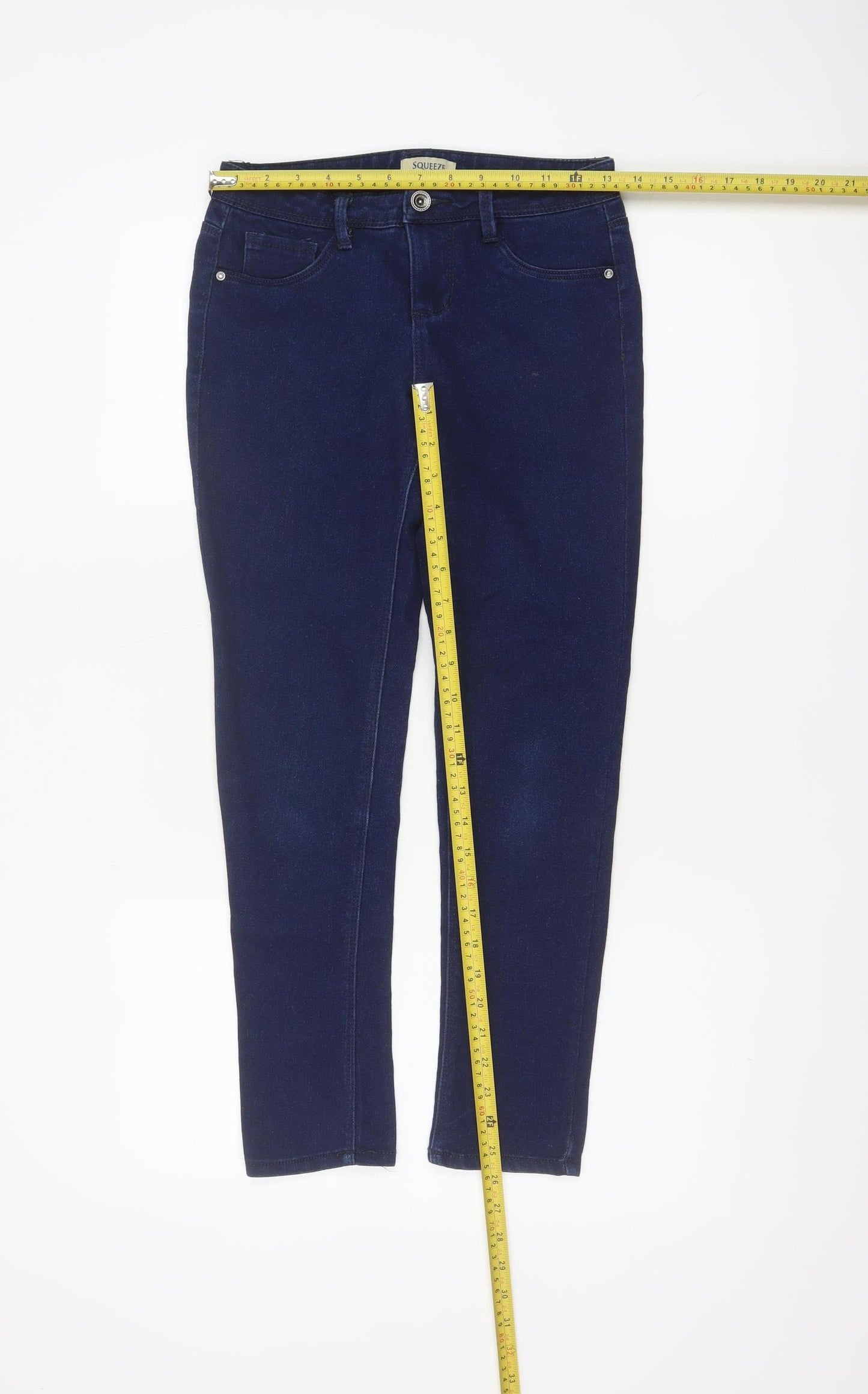 Squeeze Women’s Blue Size 12 Dark Wash Stretch Skinny Jeans