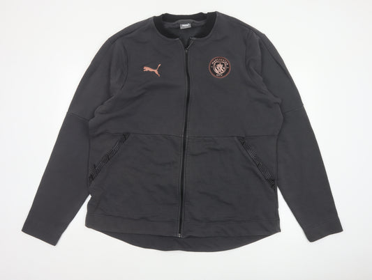 Puma Men's Black 2XL Manchester City Bomber Jacket Full Zip