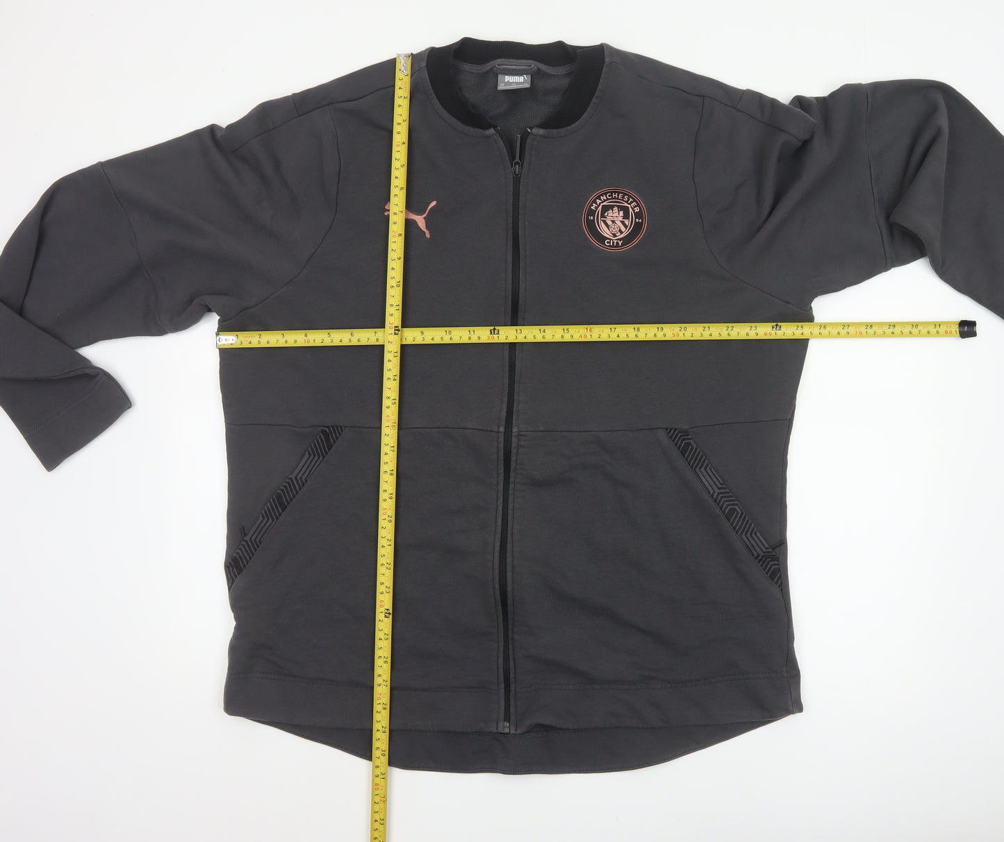 Puma Men's Black 2XL Manchester City Bomber Jacket Full Zip