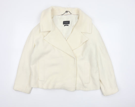 M&S Autograph Women’s Ivory UK 14 Wool Blend Pea Coat Jacket