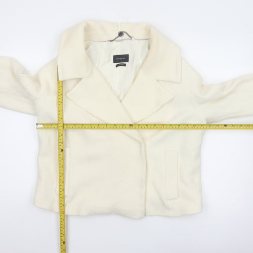 M&S Autograph Women’s Ivory UK 14 Wool Blend Pea Coat Jacket