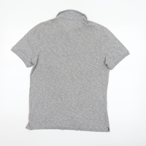 Gap Men’s Grey Marl Polo Shirt Size S Short Sleeve Cotton Blend