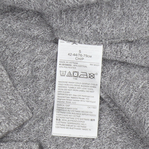 Gap Men’s Grey Marl Polo Shirt Size S Short Sleeve Cotton Blend