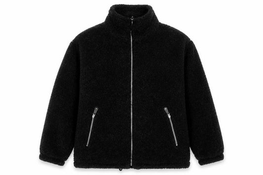 Country Trader Men’s Black L Fleece Full Zip Lined Jacket