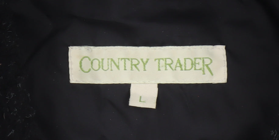 Country Trader Men’s Black L Fleece Full Zip Lined Jacket
