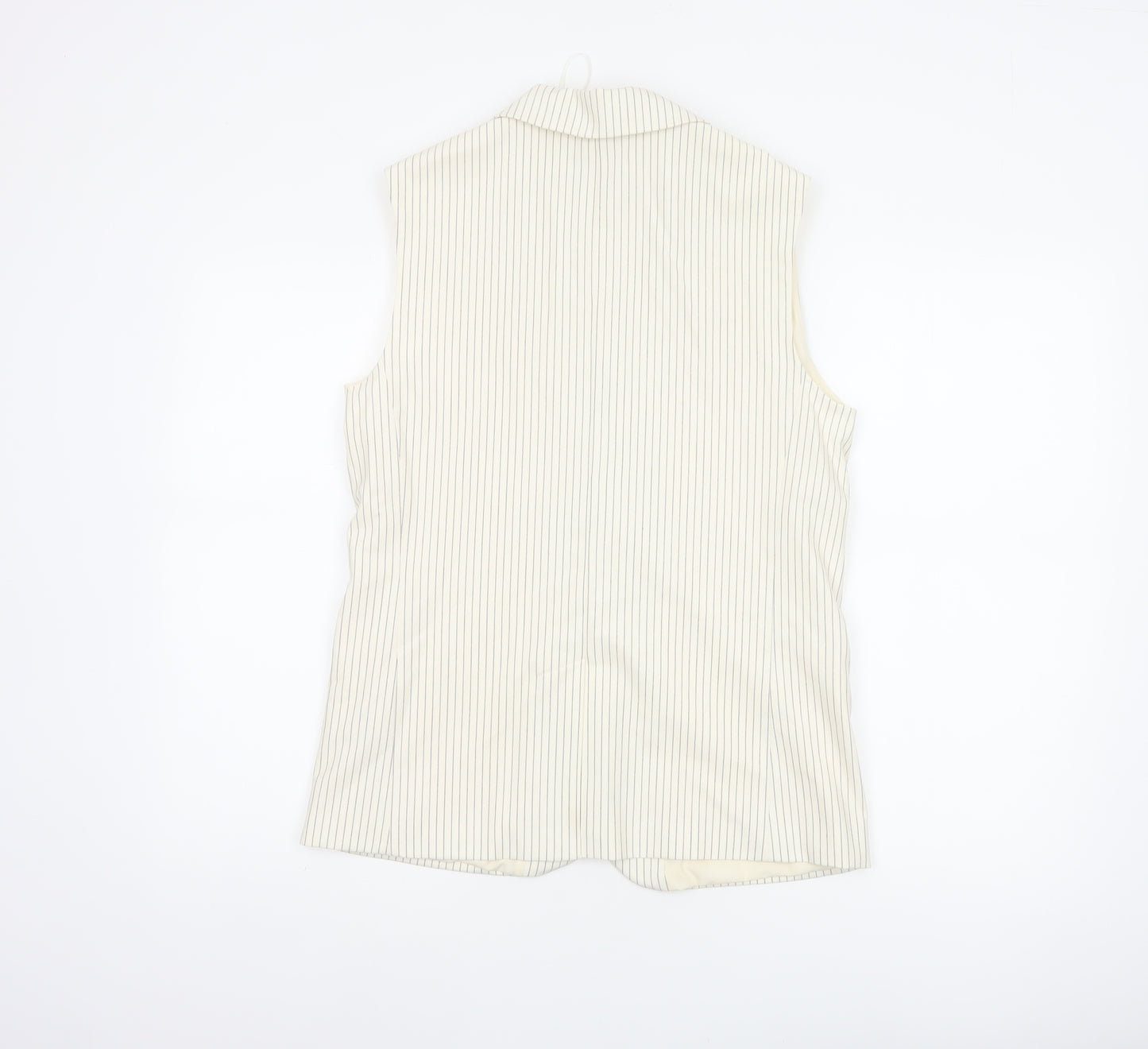 Marks and Spencer Women Ivory Pinstripe Size 8 Tailored Suit Waistcoat