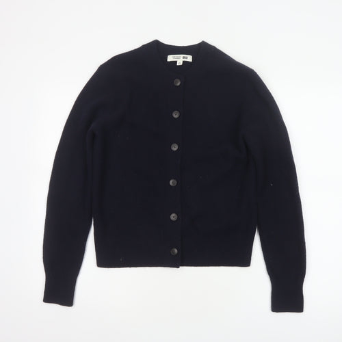 Comptoir des Cotonniers Women Black XS Wool Button Cardigan