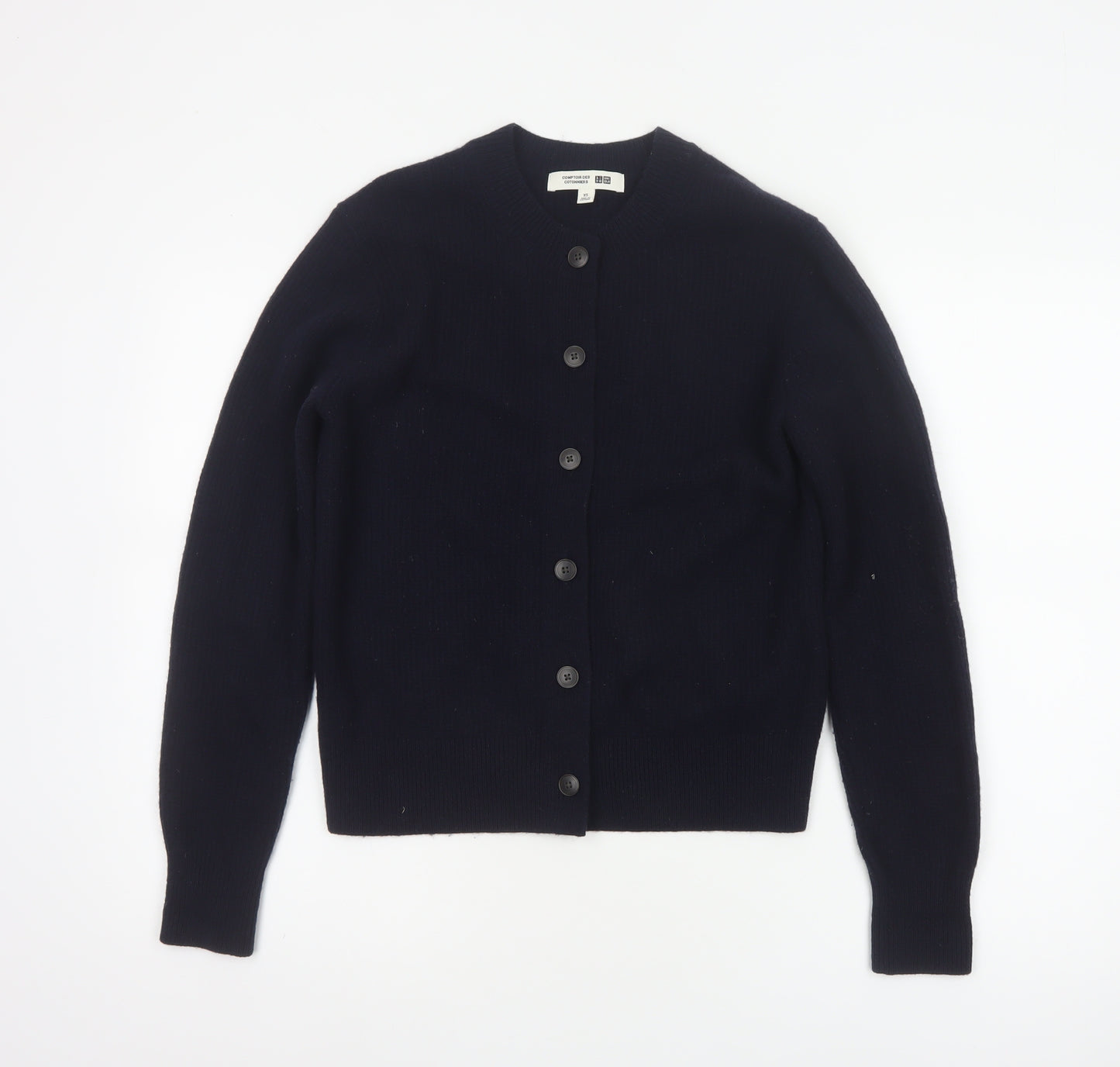 Comptoir des Cotonniers Women Black XS Wool Button Cardigan