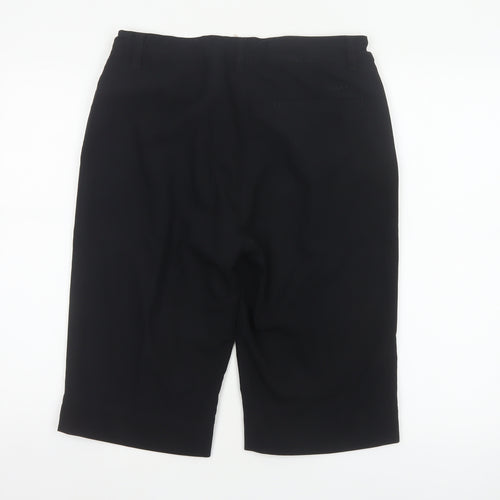 Daily Women Black UK 10 Bermuda Smart Stretch Shorts Heart Charm
