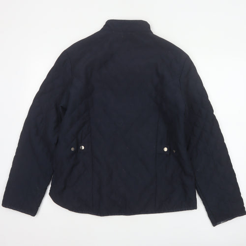 P.G.FIELD Men’s Blue M Quilted Padded Snap Jacket Outdoor