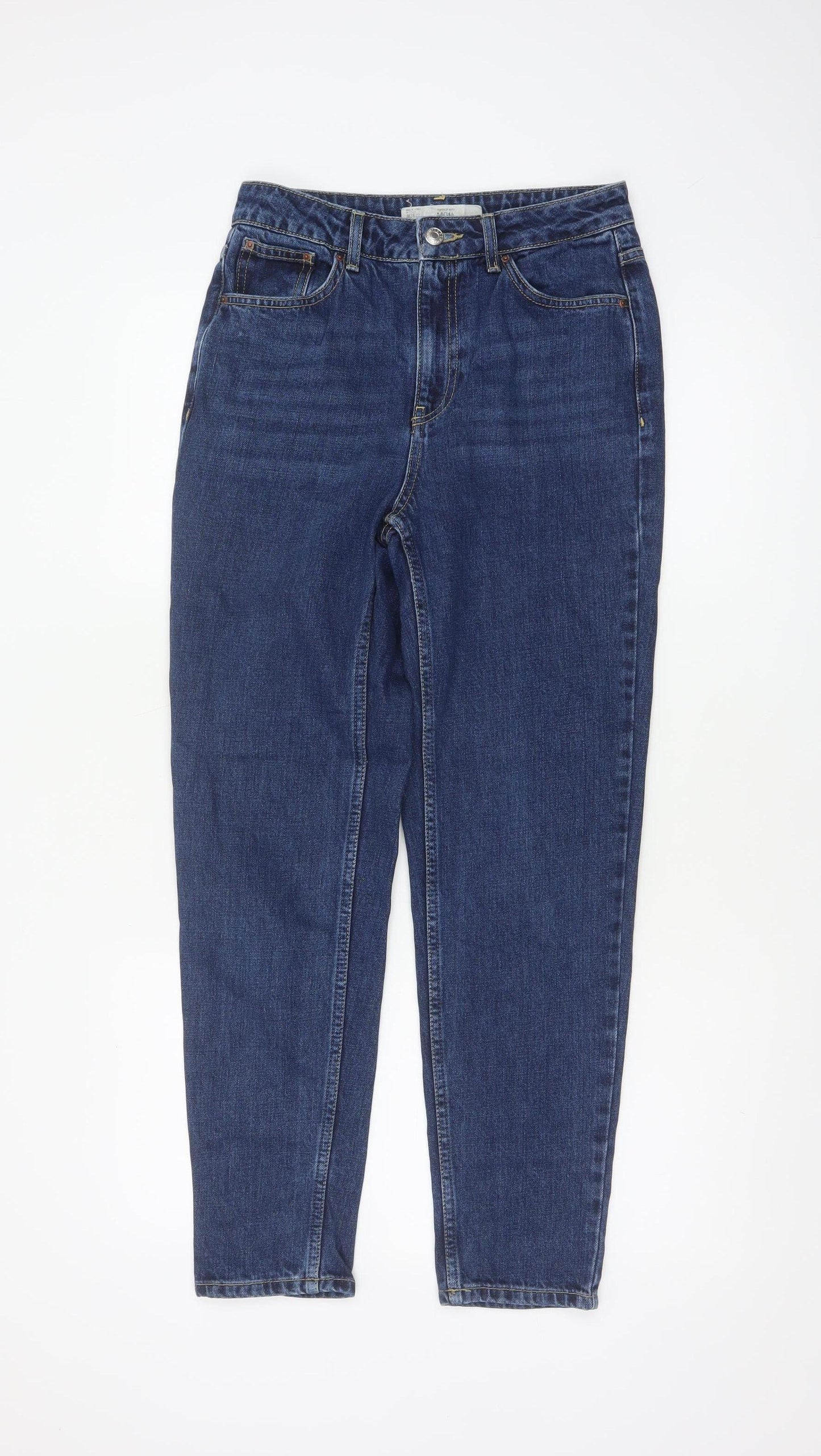 Topshop Moto Women’s Blue UK 8 High Rise Mom Jeans W26 L32