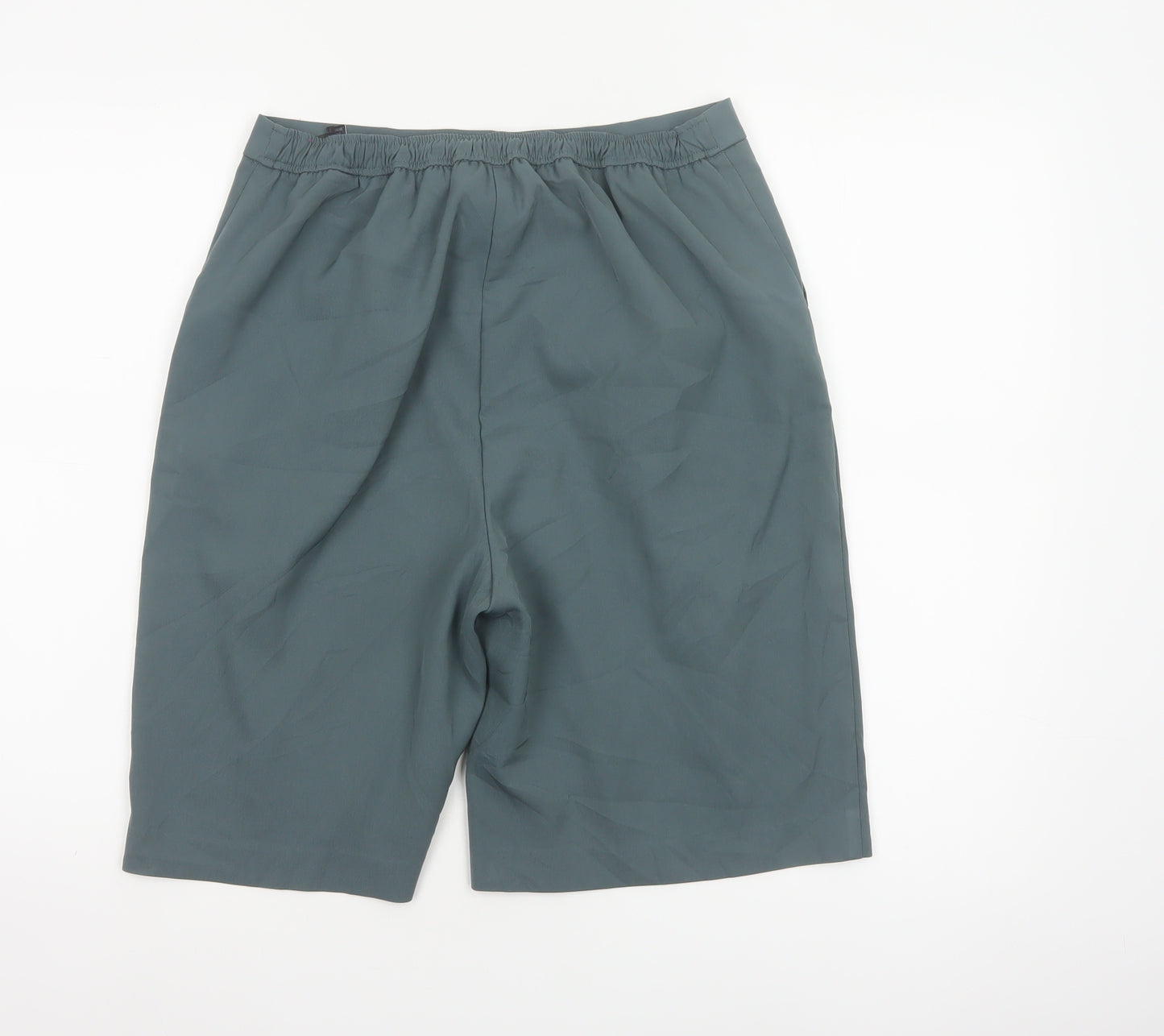 M&S Women’s Green UK 10 Bermuda Tailored Shorts Pockets Stretch