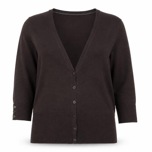 Monsoon Women’s Brown Knit V-Neck Button Cardigan UK 8