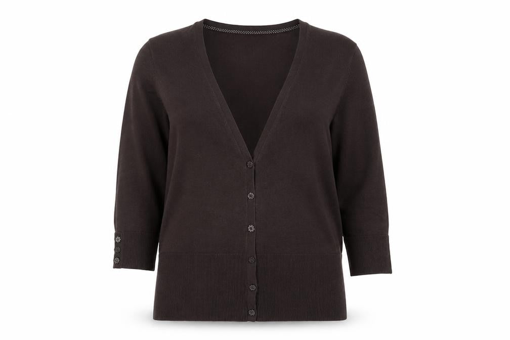 Monsoon Women’s Brown Knit V-Neck Button Cardigan UK 8
